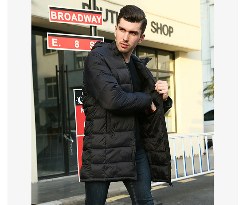 Illustration for article titled 15% off and $5 coupons, best deals on 11.11, Men Winter Long Jacket with Hooded Casual Big Size 3XL Black Down Cotton Long Coat